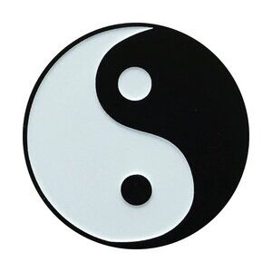 Yin Yang Enamel Pin- Classic Chinese Black White Balance Symbol Apparel Gift NWT